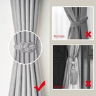 2 Pack Mini Magnetic Curtain Tiebacks Nordic Simple Style  silver Grey 