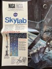 Vintage Laminated 1972 Nasa Skylab Space Station Poster Nf-43 1-72 - 21   x48   