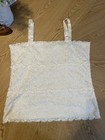 Coldwater Creek Ivory Floral Lace Camisole Tank Top  Women s Size M