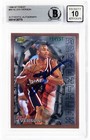 Allen Iverson Signed 1996-97 Topps Finest Rc 69 76ers Auto Gm 10 Beckett