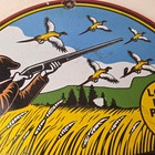 Vintage Winchester Porcelain Sign - Powder Shot Gun Shells Gas Pump Sign