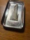 Vintage 1910 Glass Paperweight German-american Insurance Company Flatiron  Nyc