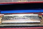 Vtg The Super Chromonica M  Hohner Chromatic Harmonica In Box Germany Key