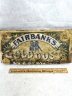 Antique Sign Fairbanks Gold Dust Washing Powder 2 Boys 15 X 7 Box End Wood 19th 
