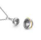 Pet Cremation Jewelry Necklace     Sphere Urn Pendant Silver Gold For Dog Cat Ashe