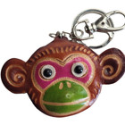 Monkey Leather Keychain Handmade Ring Fob Key Ring Handcrafted Charm Key Chain