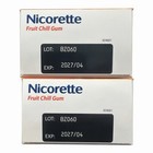 2 Packs - Nicorette 2mg Nicotine Gum Fruit Chill Gum - 100 ea - 200 Total Pcs