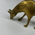 Vintage Solid Brass Grazing Horse Figurine