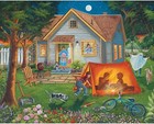 Bits And Pieces - 500 Piece Jigsaw Puzzle - Backyard Camping - Family Fun House 