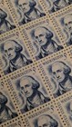 Sheet Of 20 New And Mint George Washington Blue  5 Cent 1960 s Postage Stamps 