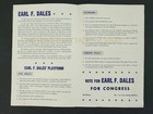1956 Vintage Earl F Dales Phila Pa Congress Elect Civil Rights African American