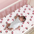 Lambs   Ivy Disney Baby Minnie Mouse Love White pink Heart Fitted Crib Sheet