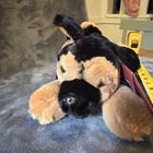 Fao Schwarz Adopt A Pets German Shepherd Black   Tan Plush Stuffed Dog 14in Nwt