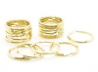 Wholesale Lot 50 Gold Key Rings 24mm 1  Split Keychain Rings For Crafts Keys