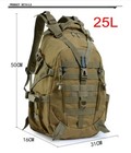 Black 25l Military Tactical Backpack Hiking Camping Outdoor Trekking Army Bag