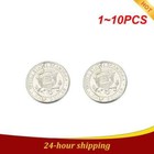 1 10pcs Two Fold Three Fold Bite Coin Dollars Close-up Street Tricks Prop Bite C