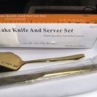 New Stainless Steel Cake Knife Server Set Gold Color