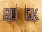 Cast Iron Bookends Book Ends Library Decor Desk Office Farmhouse Rustic Reading