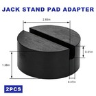 2pcs Jack Stand Pad Adapter Slotted Rubber Lift Protector Pinch Weld Frame