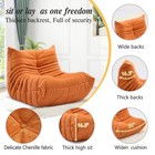 Memory Foam Bean Bag Chair With Matching Rug Set Knitted Fabric Floor Sofa Grey