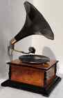 Fully Working Phonograph Antique Gramophone Win-up Record Player Phonograph