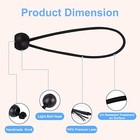 30pcs Of 3 Sizes Ball Bungee Cords  6  9  11 Inch Tarp Canopy Bungee  Black