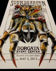 Soundgarden 2013 Tour Poster Signed Derek Hess Borgata Atlantic City New Jersey