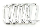 Wholesale Lot 12 24 50 100pc 2 25  Silver Aluminum D Shaped Carabiner Belt Clip