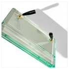 Double Green Crystal Pen Vintage Advertising Fiat 1940s