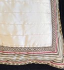 Croscill Home Accent Throw Pillow Cream Pleated Corded Rose Garden Bedding 18   