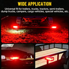 Left right Led Waterproof Submersible Trailer Boat Rectangle Stop Turn Light Red