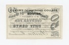 1800 s 50c Comers College Bank - Boston  Massachusetts College Currency Note