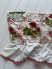 Vintage Groovy Mushroom Kitchen Curtain One Single Ruffle Stitching Red White