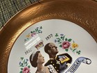 Queen Elizabeth Ii Silver Jubilee Plate Ceramic   Copper Royal Memorabilia