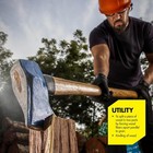 8 Pound Wood Splitting Maul Tool With 36 Inch Hickory Wooden Handle  Steel Blade