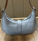Vintage Coach Hamptons Hobo 7592 Powder Blue Leather Shoulder Bag Y2k Buckle