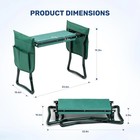 Garden Kneeler And Seat  Foldable Kneeling Bench With Sturdy Soft Eva Foam Pad  