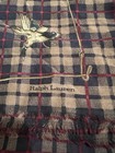 Ralph Lauren Duck Hunting Plaid Scarf Maroon Blue Green 62  X 29  Vintage