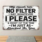 Funny Tin Metal Signs Vintage Painting Art Sign - Satirical Tin Metal Signs