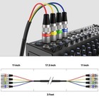 3 Ft Xlr Snake Cables 4 Colored  4-channel Microphone Patch Cable Xlr Male To Fe