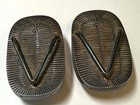Vintage Japanese  950 Sterling Silver Geta Sandal Salt   Pepper Shakers 38 5 G