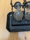 Antique Victorian Congress Record Ink Cast Iron   Glass Snail Tilting Inkwell