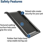 Petsafe 16020 Solvit Happy Rise Mini Ramp For Small Pets With Traction   Rails