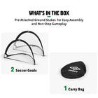 3  X 2  Pop-up Soccer Goal Net Set Portable 2 Goal Set With Carry Bag New