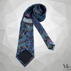 Cap Cod Neckwear Purple Black Gray Paisley Men   s Silk Necktie    -  Ex Cond