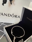 New Pandora Silver 925 Moments Pav   Star Snake Chain Slider Charm Bracelet