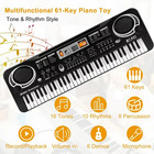 61 Key Electric Digital Piano Kids Beginner Player   Mic Portable Music Keyboard