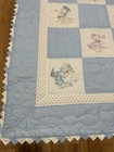 Vintage Hand Stitched Baby Quilt Cat Themed