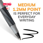 Bic Round Stic Grip Xtra Comfort Black Ballpoint 12 Count  pack Of 1  