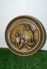 Vintage Old Karl Rothammer Wooden Wall Hanging Eskimo Inuit Plaque Repro 70s  b5